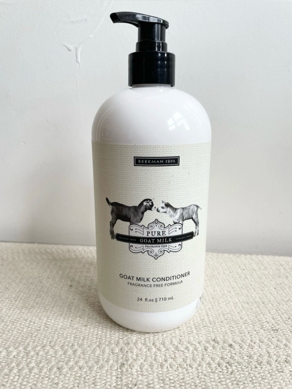 Beekman 1802 "Pure" Goat Milk Hair Conditioner - Fragrance Free 24 oz With Pump